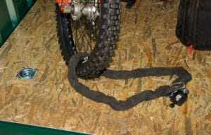 XPanda BikeStore Interior featuring OSB flooring and anchor points