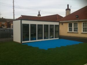 XPandaOffice Classroom Coversion Full Height Double Glazed Windows