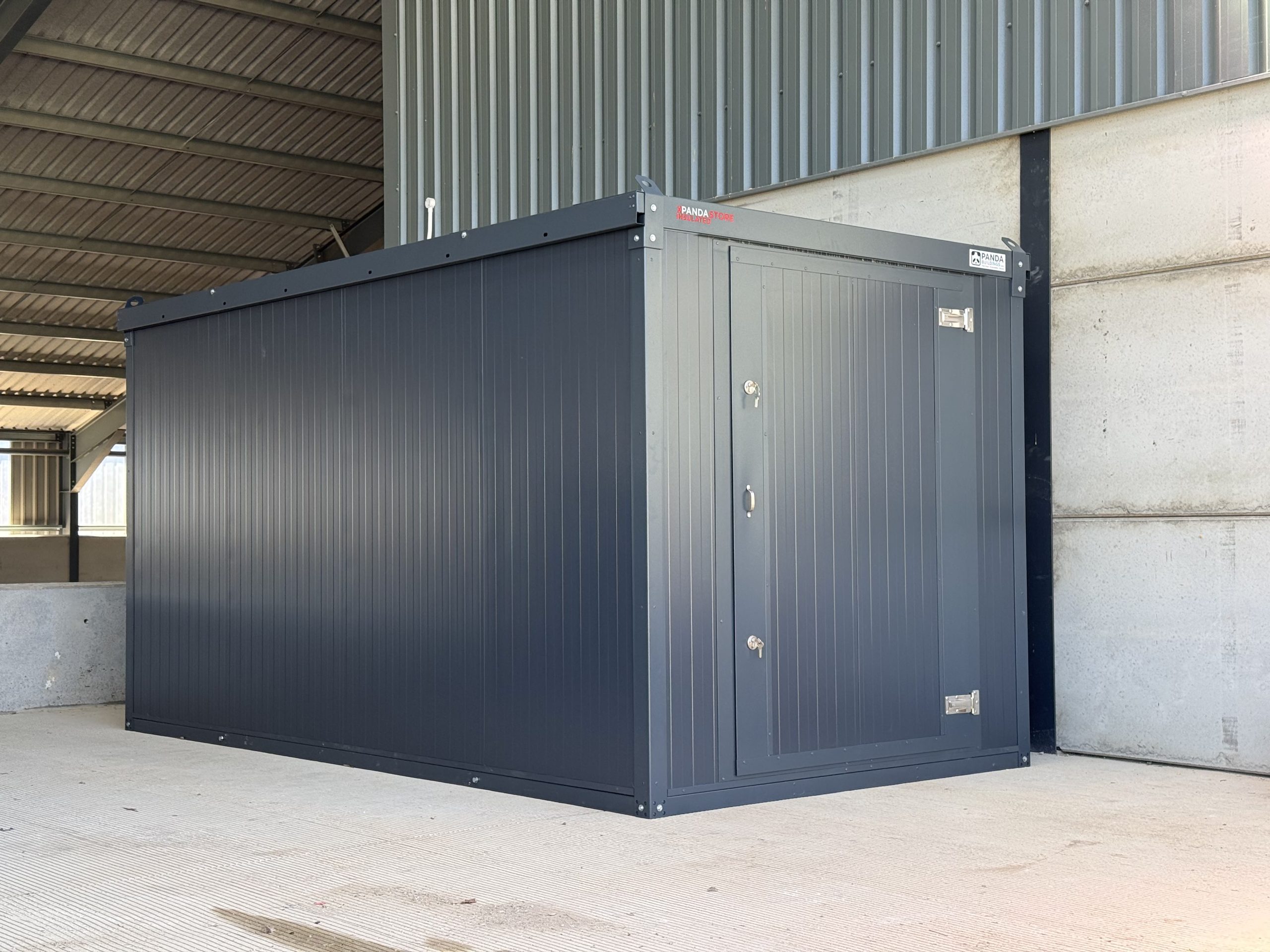 Insulated Garden Store 4m x 2.1m Anthracite Grey (RAL 7016)