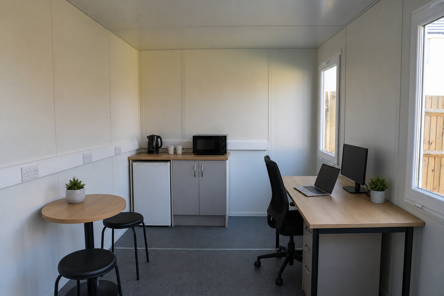 XPandaCabin site office & canteen interior