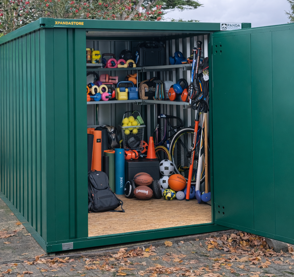 XPandaStore with Sports Equipment Inside